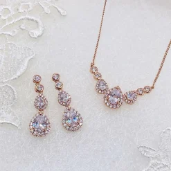 Ivory & Co Bridesmaid Gifts | Bride Gifts*Ivory and Co Sorbonne Rose Gold Bridal Jewellery Set