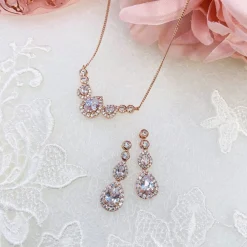 Ivory & Co Bridesmaid Gifts | Bride Gifts*Ivory and Co Sorbonne Rose Gold Bridal Jewellery Set