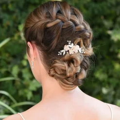 Ivory & Co Bridesmaid Gifts | Crystal Hair Accessories*Ivory and Co Spirit Pale Pink Blossoms and Crystal Hair Clip