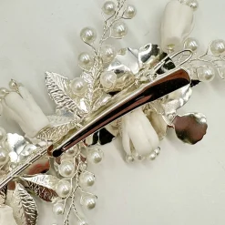 Ivory & Co Pearl Hair Accessories | Silver Hair Accessories*Ivory and Co Spring Dream Silver Floral Pearl Hair Clip