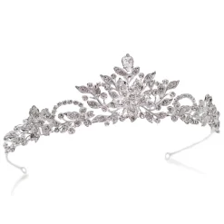 Ivory & Co Crystal Hair Accessories | Silver Hair Accessories*Ivory and Co Stephanie Floral Crystal Bridal Tiara