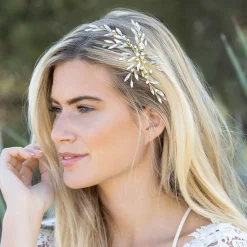 Ivory & Co Prom Hair Clips & Combs | Bridesmaid Gifts*Ivory and Co Sunflower Gold Crystal Spray Wedding Hair Clip
