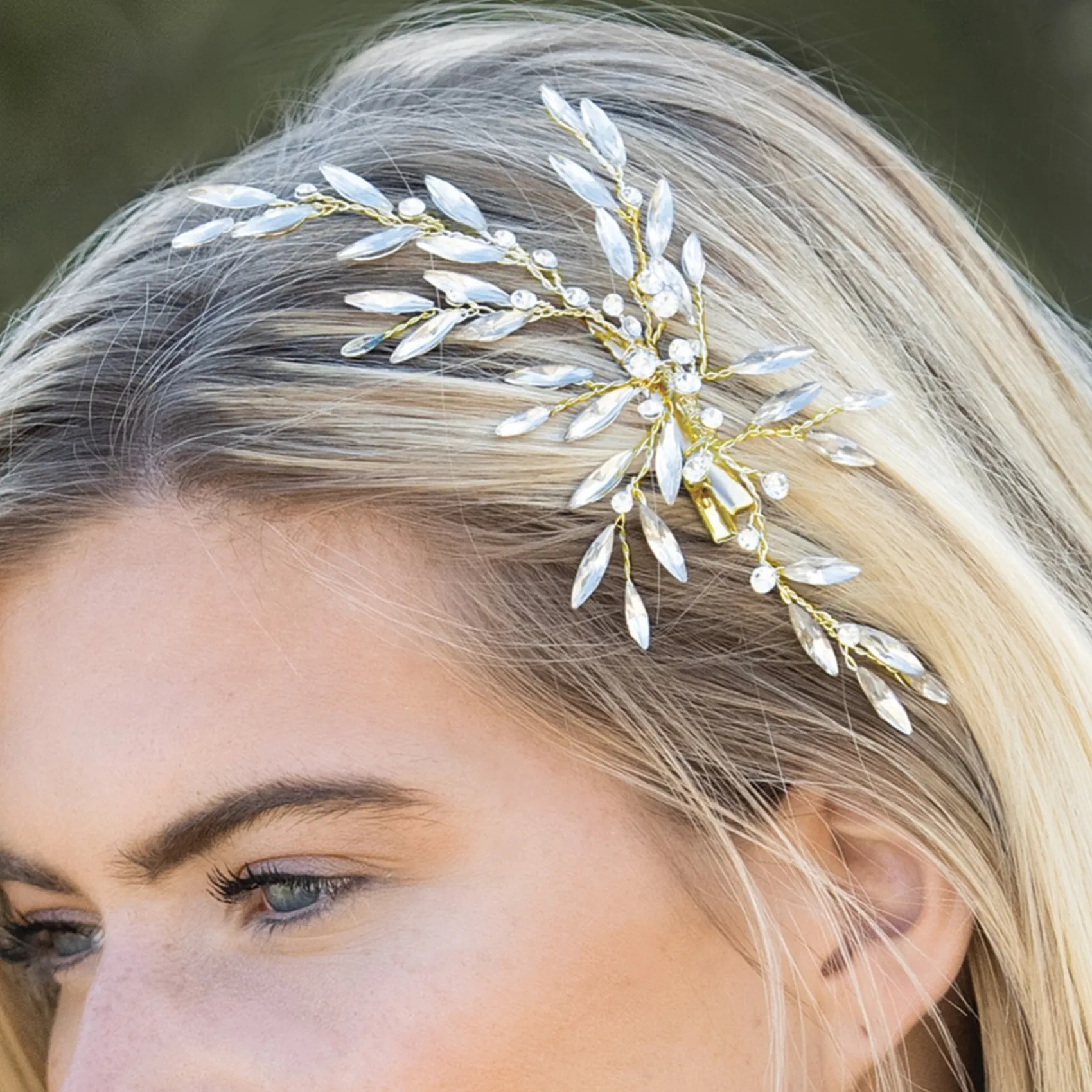 Ivory & Co Prom Hair Clips & Combs | Bridesmaid Gifts*Ivory and Co Sunflower Gold Crystal Spray Wedding Hair Clip