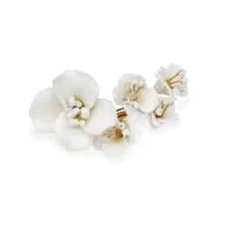 Ivory & Co Gold Hair Accessories | Flower Girl Hair Accessories*Ivory and Co Tigerlily Ceramic Floral Cluster Gold Hair Clip
