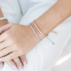 Ivory & Co Gold Prom Jewellery | Prom Bracelets*Ivory and Co Tivoli Gold Dainty Crystal Toggle Bracelet