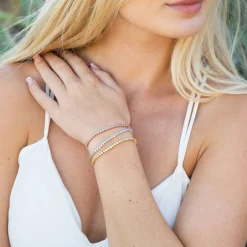 Ivory & Co Flower Girl Gifts | Bridesmaid Gifts*Ivory and Co Tivoli Rose Gold Dainty Crystal Toggle Bracelet
