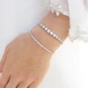 Ivory & Co Silver Prom Jewellery | Prom Bracelets*Ivory and Co Tivoli Silver Dainty Crystal Toggle Bracelet
