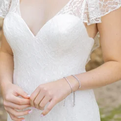 Ivory & Co Silver Prom Jewellery | Prom Bracelets*Ivory and Co Tivoli Silver Dainty Crystal Toggle Bracelet