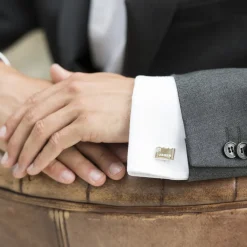 Ivory & Co Groom Gifts | Wedding Cufflinks*Ivory and Co Usher Cufflinks with Crystal Detail Rhodium
