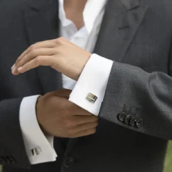 Ivory & Co Groom Gifts | Wedding Cufflinks*Ivory and Co Usher Cufflinks with Crystal Detail Rhodium
