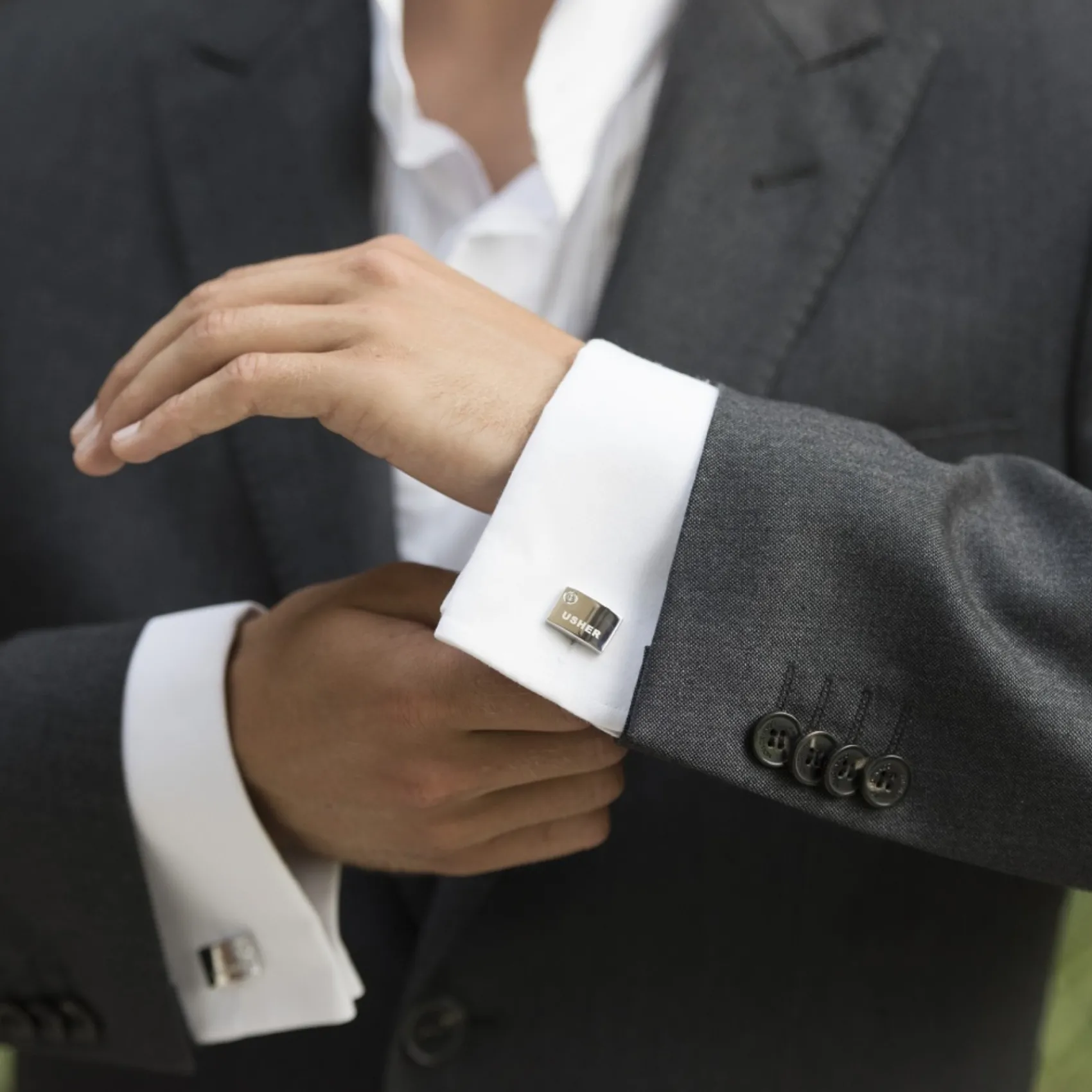 Ivory & Co Groom Gifts | Wedding Cufflinks*Ivory and Co Usher Cufflinks with Crystal Detail Rhodium