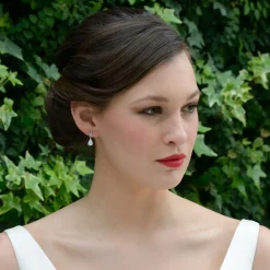 Ivory & Co Silver Prom Jewellery | Prom Earrings*Ivory and Co Vanderbilt Teardrop Crystal Wedding Earrings