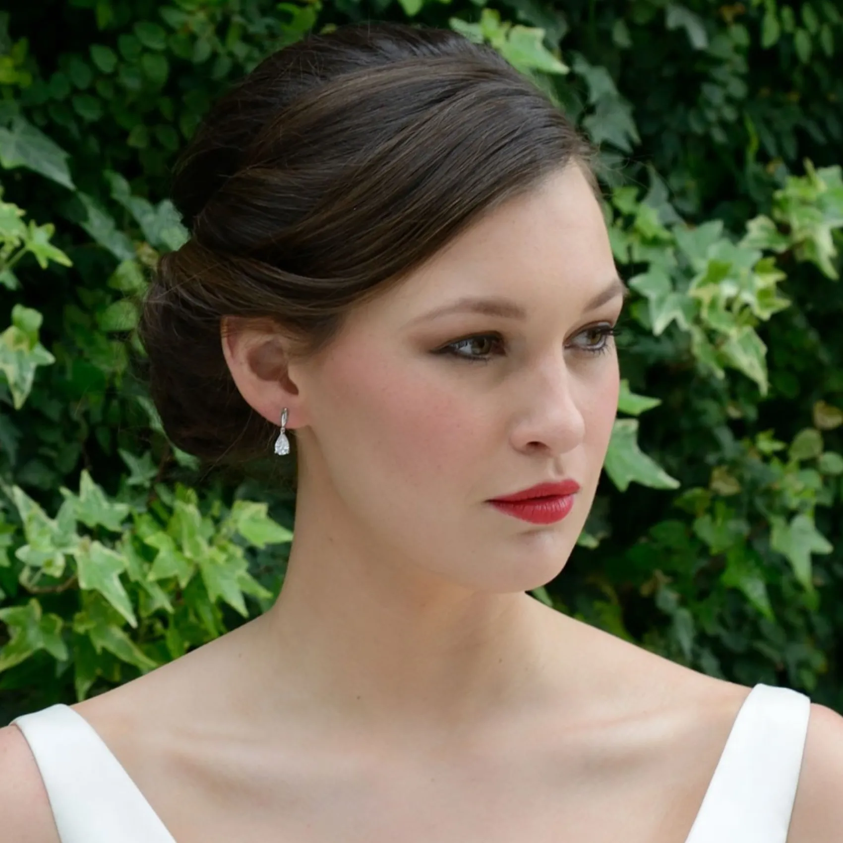 Ivory & Co Silver Prom Jewellery | Prom Earrings*Ivory and Co Vanderbilt Teardrop Crystal Wedding Earrings