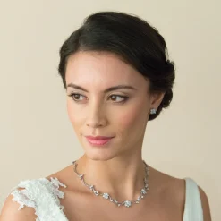 Ivory & Co Bridesmaid Gifts | Crystal Jewellery*Ivory and Co Waterlily Crystal Stud Earrings