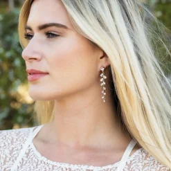 Ivory & Co Gold Prom Jewellery | Prom Earrings*Ivory and Co Willow Gold Long Trailing Crystal Vine Earrings
