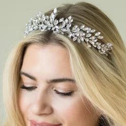 Ivory & Co Crystal Hair Accessories | Silver Hair Accessories*Ivory and Co Winterstar Sparkling Crystal Starburst Tiara