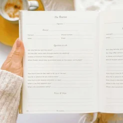 Blush & Gold Wedding Planner Books | Engagement Gifts*Ivory Cotton Linen Wedding Planner Book with Gilded Edges Ivory/ Gold