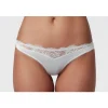 Poirier Honeymoon Gifts | Bride Gifts*Satin and Lace Bridal Thong Ivory