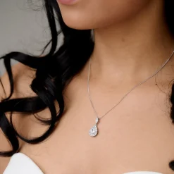 Lace & Favour Silver Prom Jewellery | Prom Jewellery Sets*Izzie Crystal Embellished Teardrop Bridal Jewellery Set