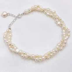 Lace & Favour Mother Of The Groom Gifts | Mother Of The Bride Gifts*Katarina Twisted Freshwater Pearl Bracelet Ivory/ Silver