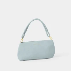 Katie Loxton Wedding Guest Bags | Wedding Handbags*Asha Suedette Wristlet Bag Blue Mist