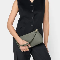 Katie Loxton Wedding Guest Bags*Asha Wristlet Bag Graphite Green