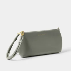 Katie Loxton Wedding Guest Bags*Asha Wristlet Bag Graphite Green
