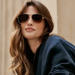 Katie Loxton Women's Sunglasses | Honeymoon Gifts*Bali Aviator Sunglasses Gold