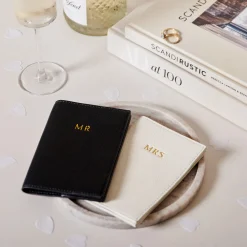 Katie Loxton Wedding Gifts Sets | Honeymoon Gifts*Bridal Passport Gift Set 'Mr' and 'Mrs' Black and Pearlescent White