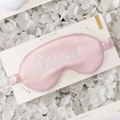 Katie Loxton Bridesmaid Gifts | Sleep Masks*'Bridesmaid' Satin Eye Mask Pink