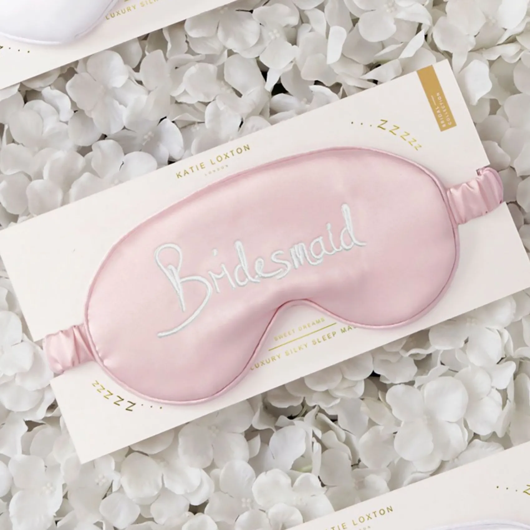 Katie Loxton Bridesmaid Gifts | Sleep Masks*'Bridesmaid' Satin Eye Mask Pink