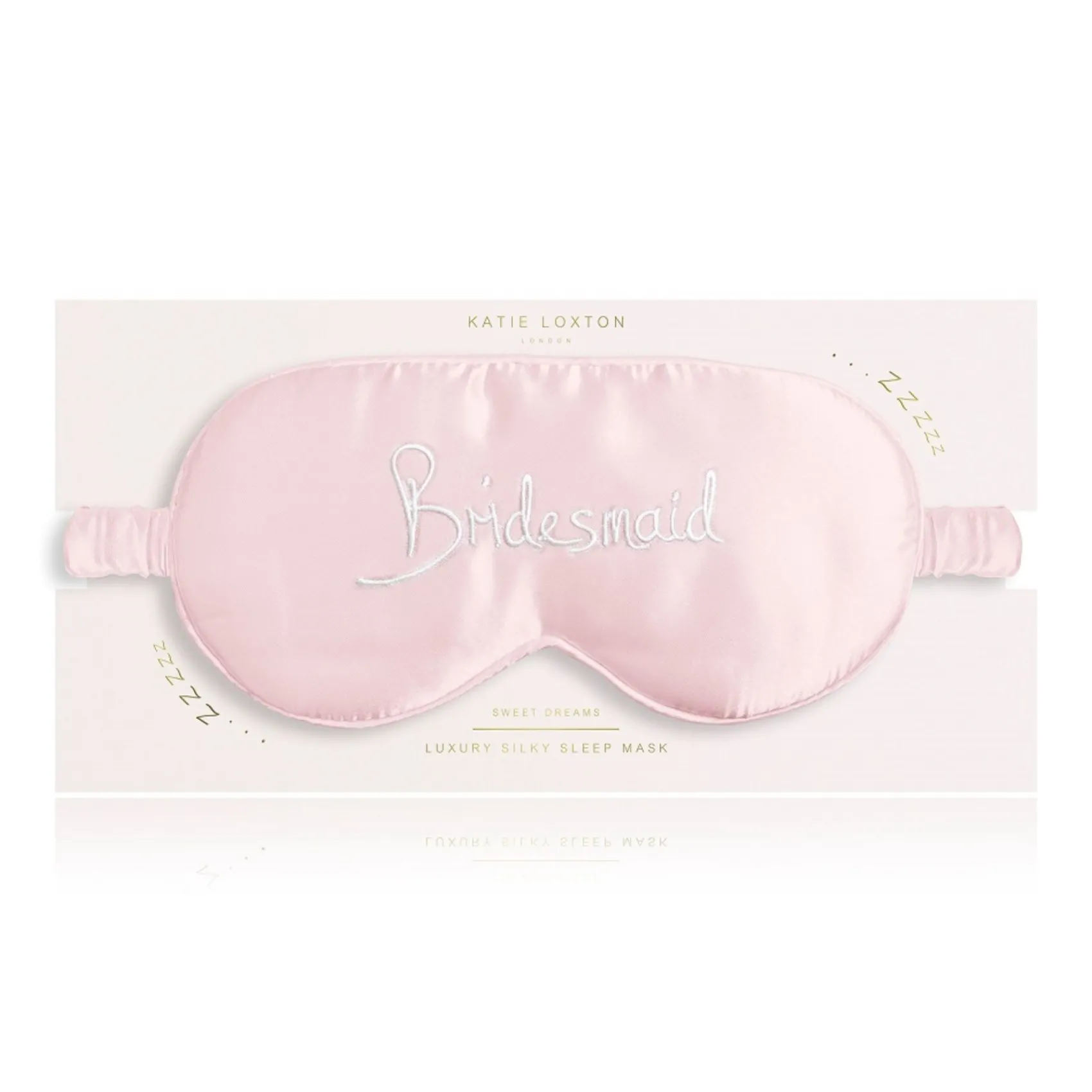 Katie Loxton Bridesmaid Gifts | Sleep Masks*'Bridesmaid' Satin Eye Mask Pink