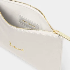 Katie Loxton Sentiment Pouches | Bridesmaid Gifts*'Bridesmaid' Perfect Pouch Silver