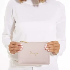 Katie Loxton Sentiment Pouches | Flower Girl Gifts*'Flower Girl' Mini Perfect Pouch Metallic Pink