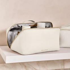 Katie Loxton Makeup & Wash Bags | Honeymoon Gifts*Large Makeup and Wash Bag Off White
