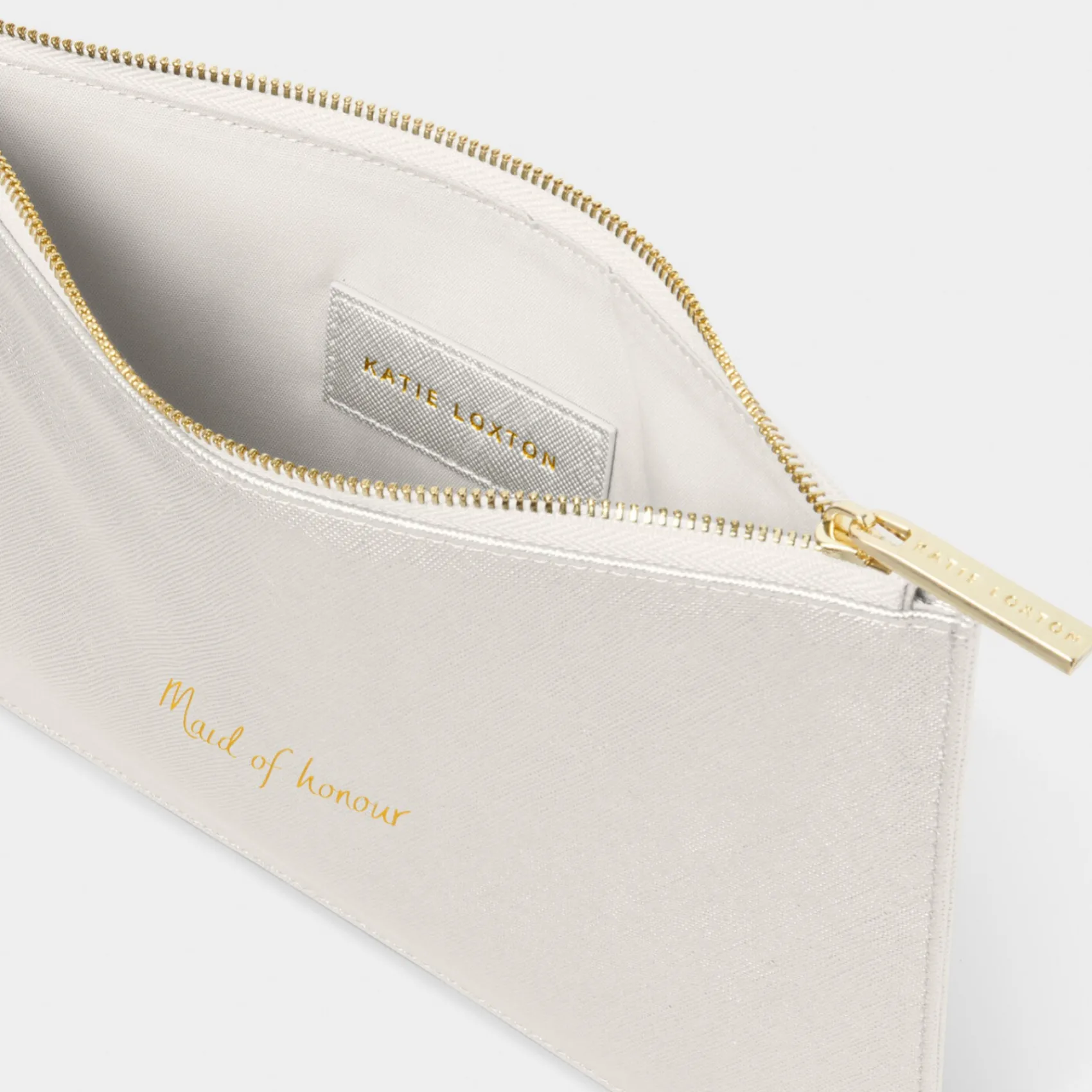 Katie Loxton Sentiment Pouches | Bridesmaid Gifts*'Maid of Honour' Perfect Pouch Silver