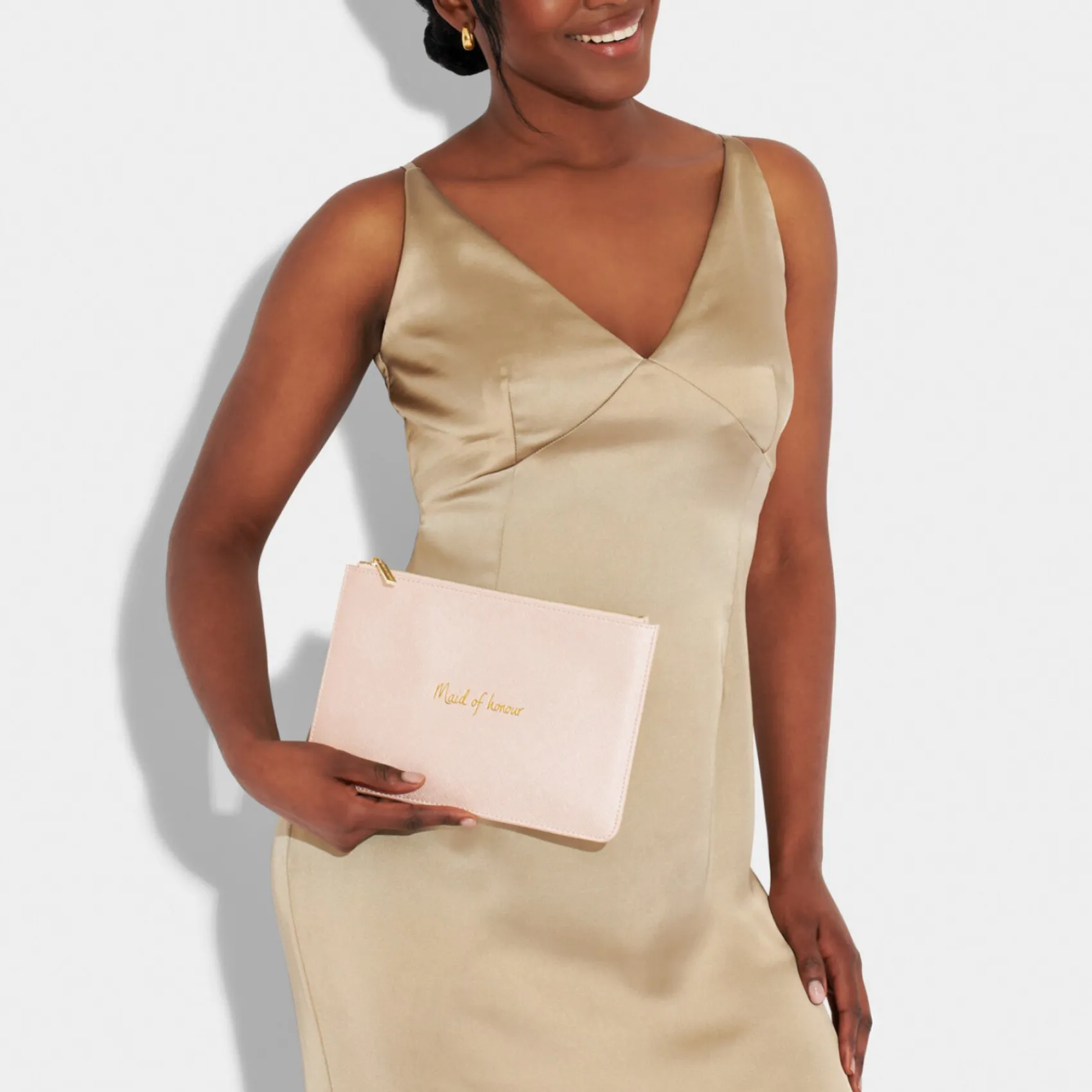 Katie Loxton Sentiment Pouches | Bridesmaid Gifts*'Maid of Honour' Perfect Pouch Rose Gold