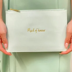 Katie Loxton Sentiment Pouches | Bridesmaid Gifts*'Maid of Honour' Perfect Pouch Sage Green
