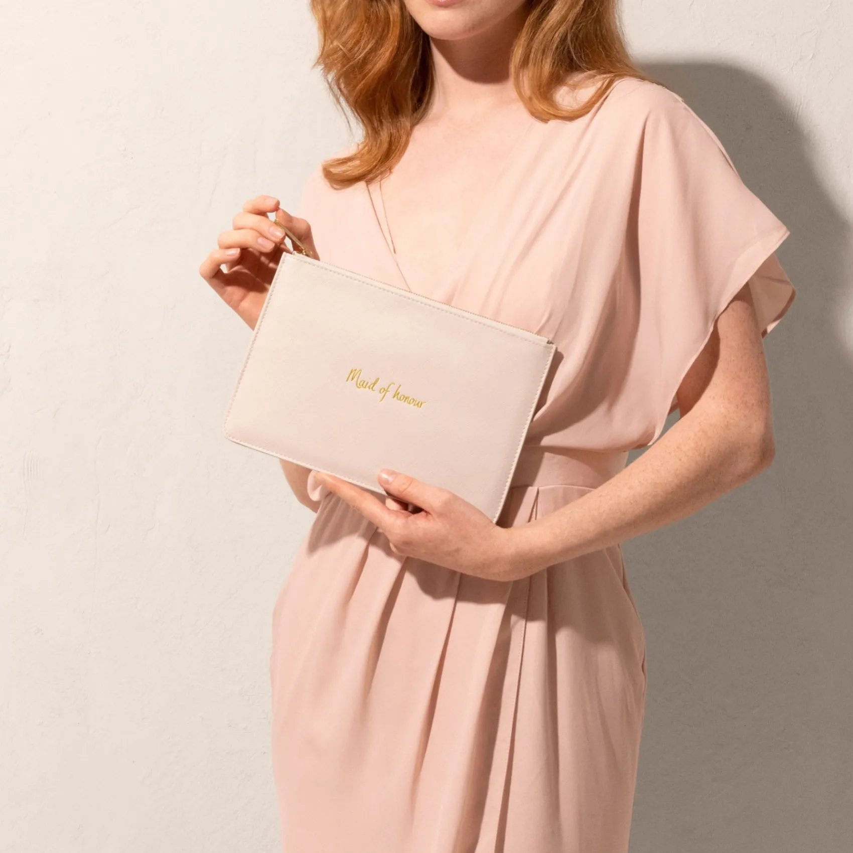 Katie Loxton Sentiment Pouches | Bridesmaid Gifts*'Maid of Honour' Perfect Pouch Blossom Pink