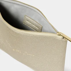 Katie Loxton Sentiment Pouches | Mother Of The Groom Gifts*'Mother of the Groom' Metallic Sentiment Pouch Gold