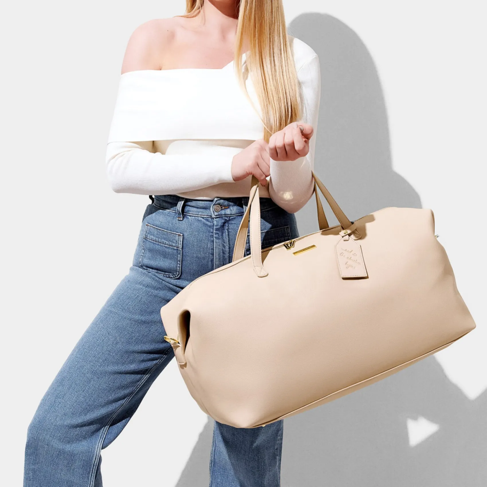 Katie Loxton Honeymoon Gifts | Bride Gifts*Weekend Holdall Duffle Bag Pale Pink