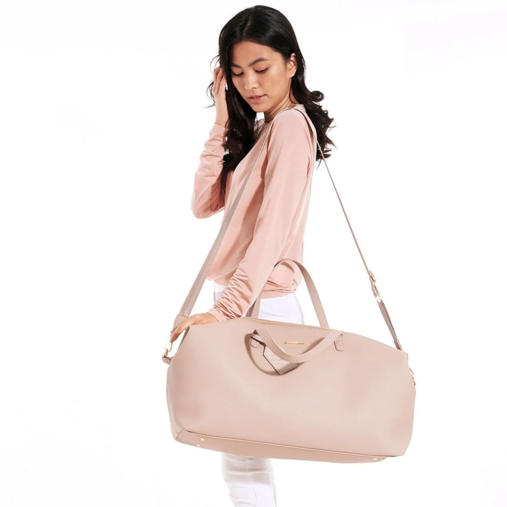Katie Loxton Honeymoon Gifts | Bride Gifts*Weekend Holdall Duffle Bag Pale Pink