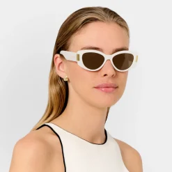 Katie Loxton Women's Sunglasses | Honeymoon Gifts*Rimini Oval Sunglasses Off White