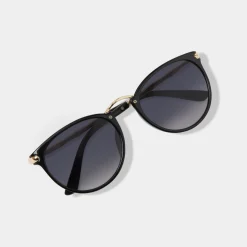 Katie Loxton Women's Sunglasses | Honeymoon Gifts*Santorini Wide Cat Eye Sunglasses Black