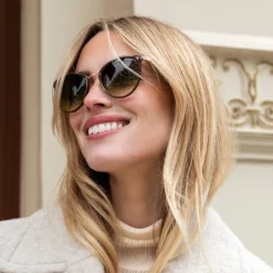 Katie Loxton Women's Sunglasses | Honeymoon Gifts*Santorini Cacao Wide Cat Eye Sunglasses Cacao Brown