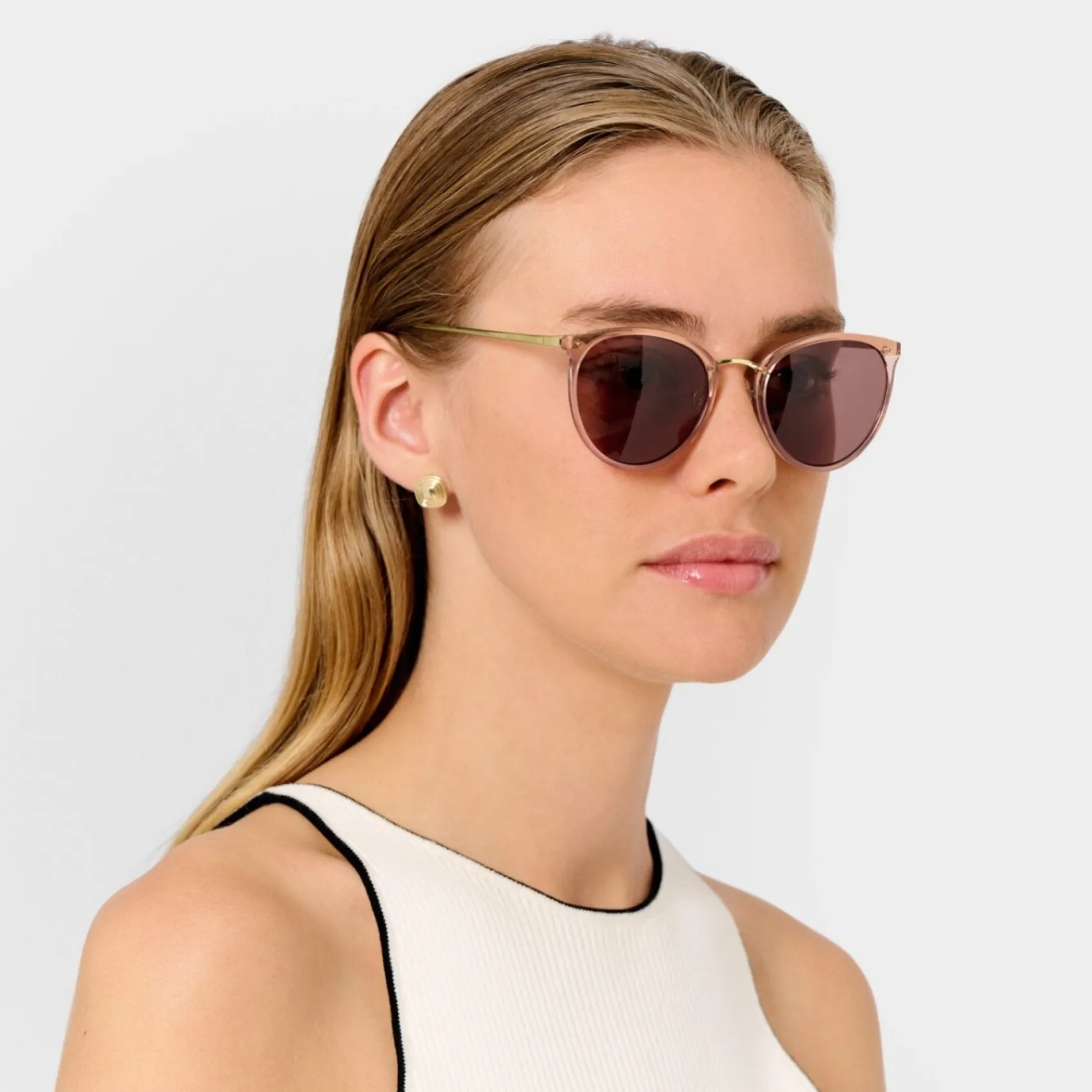 Katie Loxton Women's Sunglasses | Honeymoon Gifts*Santorini Wide Cat Eye Sunglasses Rose Gold
