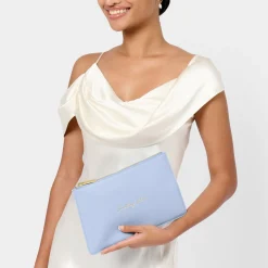 Katie Loxton Sentiment Pouches | Something Blue Gifts*'Something Blue' Sentiment Pouch Powder Blue