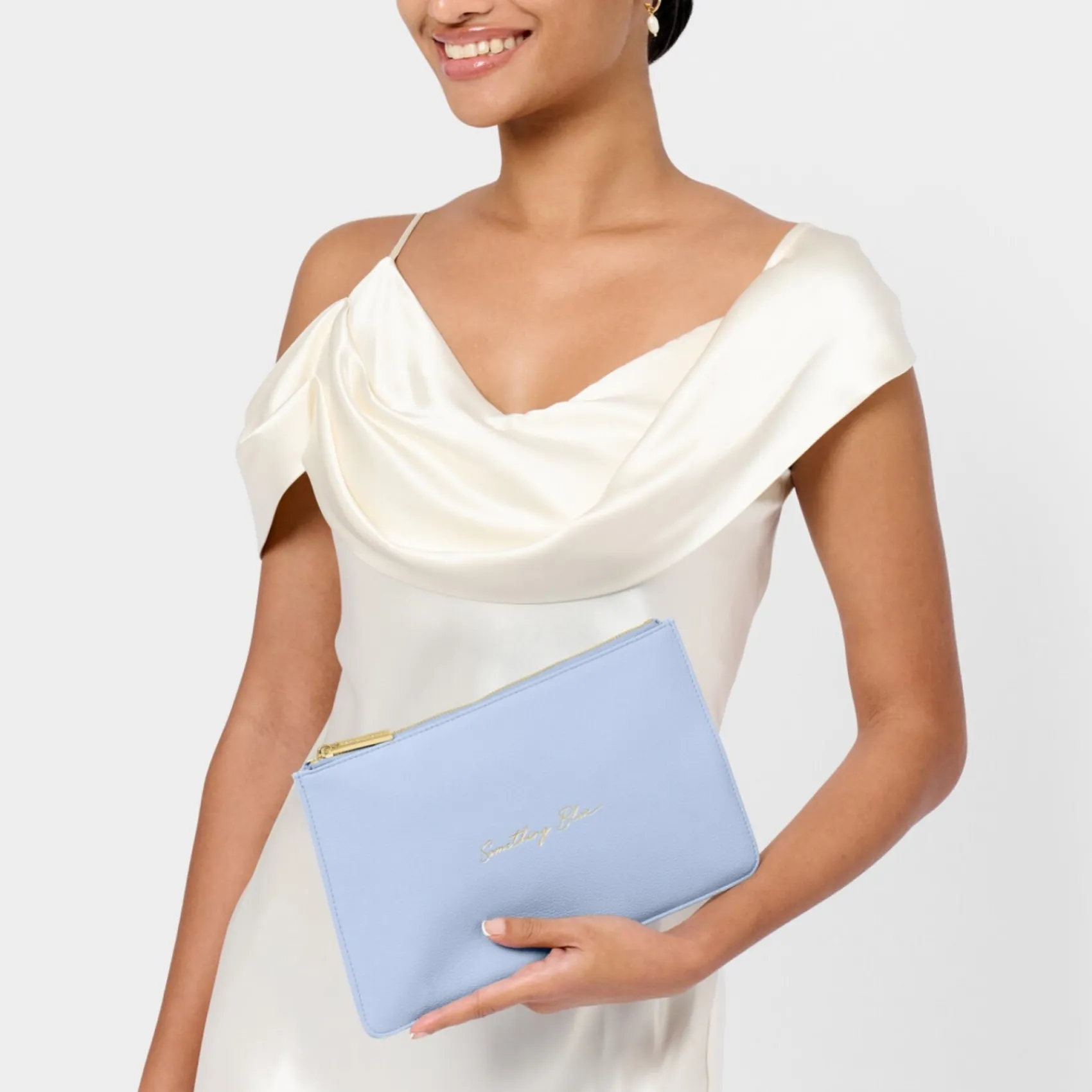 Katie Loxton Sentiment Pouches | Something Blue Gifts*'Something Blue' Sentiment Pouch Powder Blue