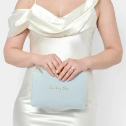 Katie Loxton Sentiment Pouches | Something Blue Gifts*'Something Blue' Perfect Pouch Pale Blue