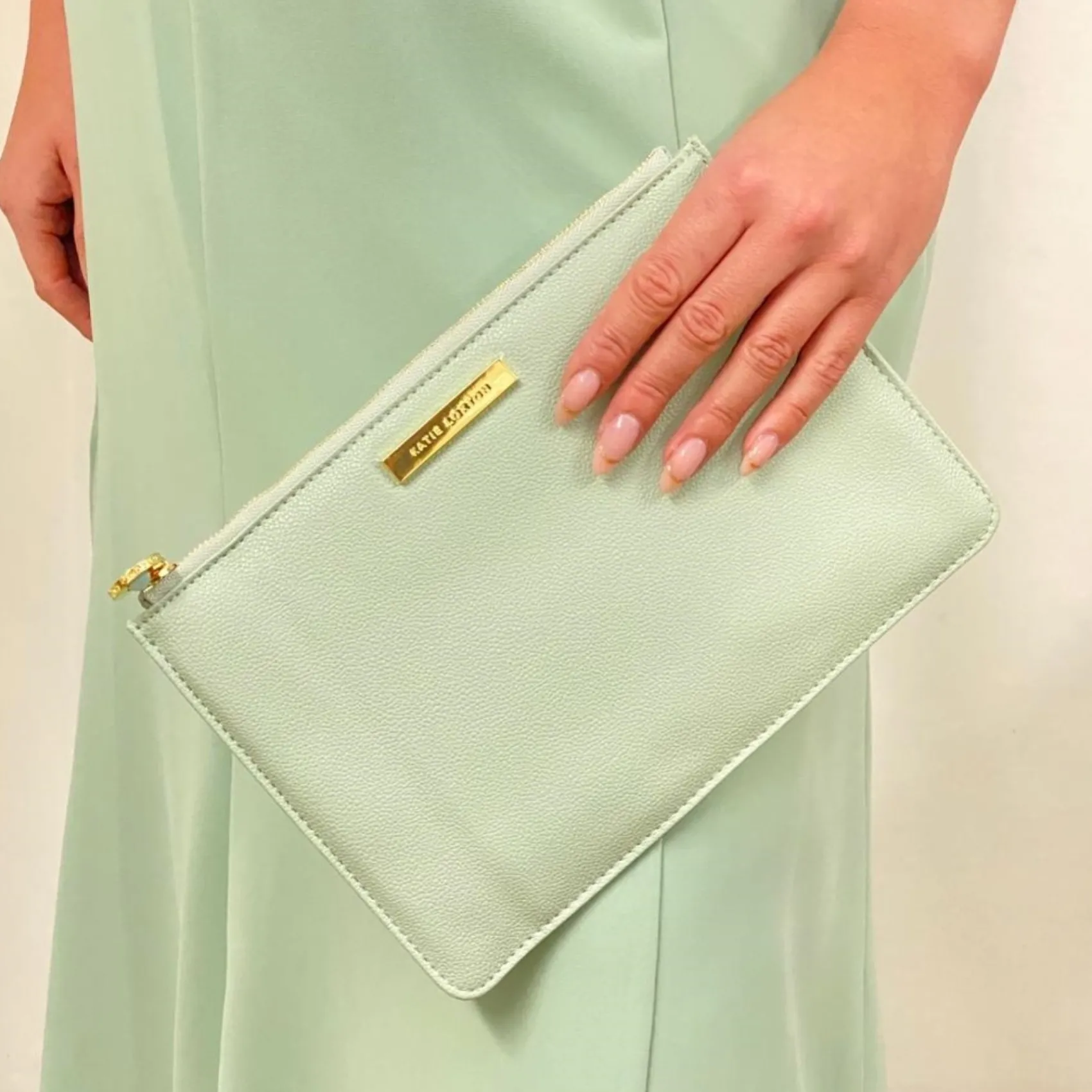 Katie Loxton Sentiment Pouches | Mother Of The Groom Gifts*'Thank You For Helping Me Tie The Knot' Pouch Sage Green
